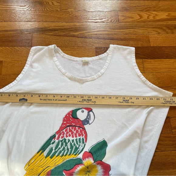 amazing 80s/90s jungle parrot nightgown pajama shirt Antigua WI Wisconsin cute - Picture 7 of 7